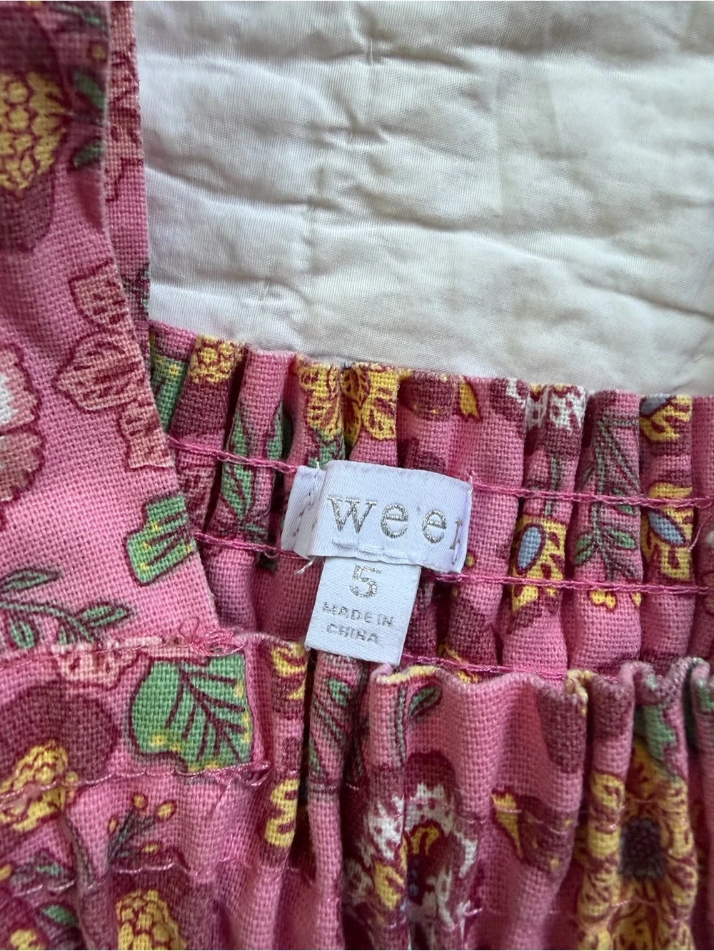 Girls Pink Floral Two-Piece Set